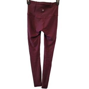 Lululemon Mapped Out High Rise Leggings Size 4 Purple Red  LW5CH1S